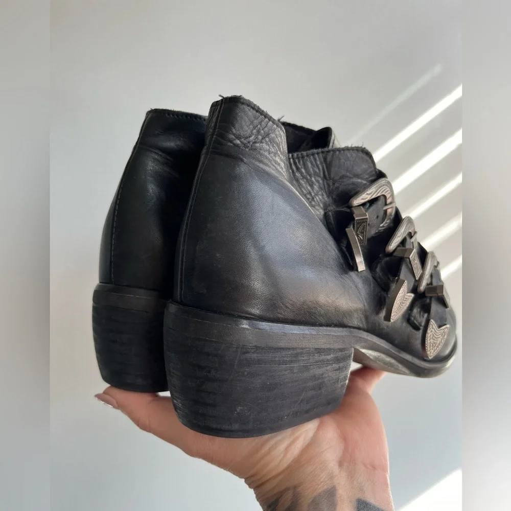 Musse and Cloud Black Buckle Ankle Boots Size 40 - Picture 4 of 14